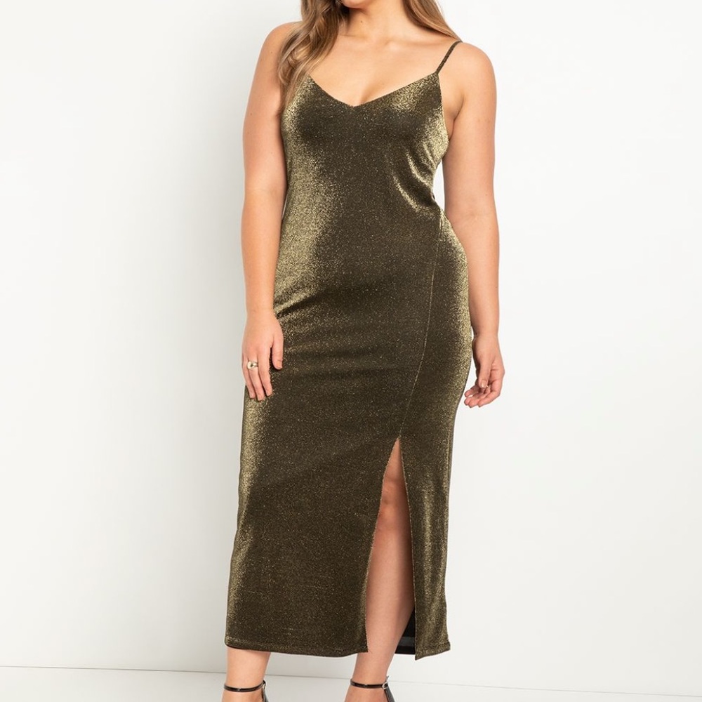 Eloquii Sparkle Slip Dress With Slip